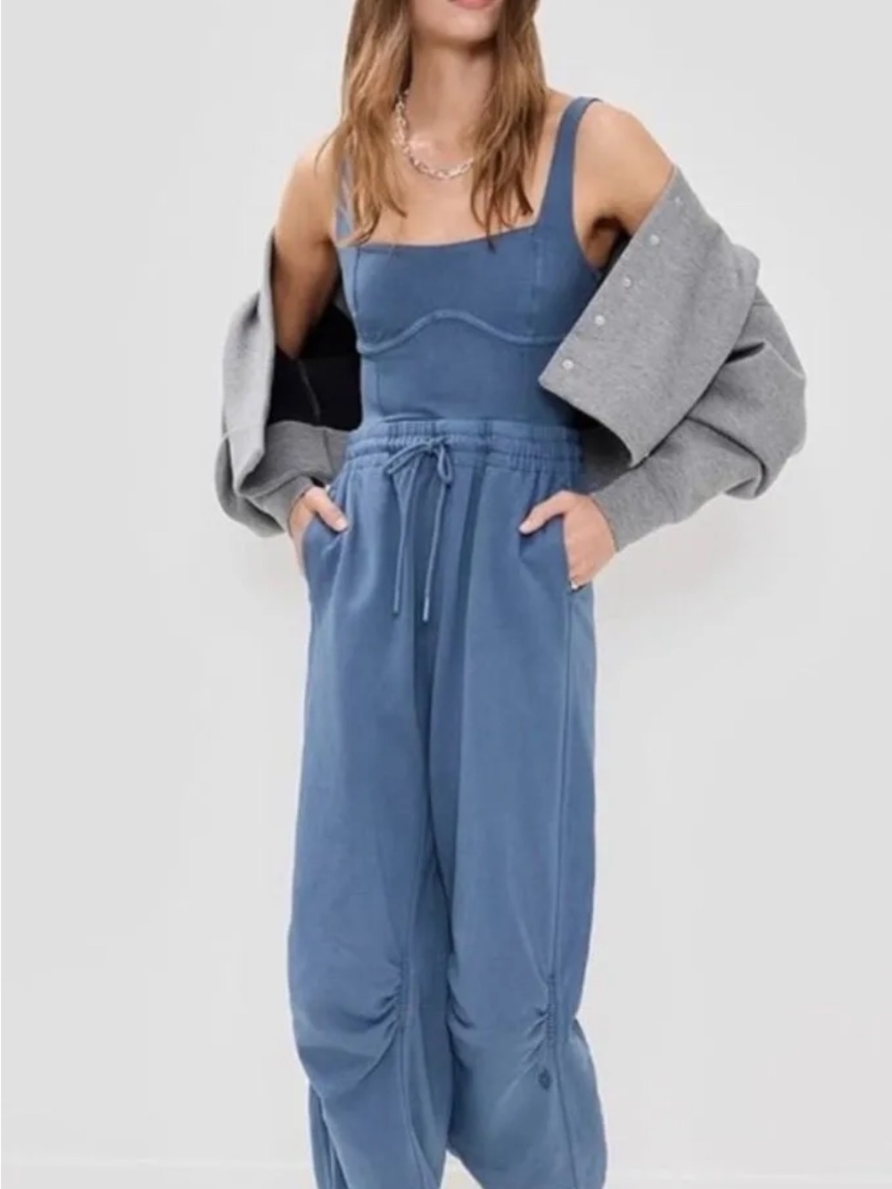 FP Movement by Free People Blue Inbound Jumpsuit Size L - Picture 3 of 10